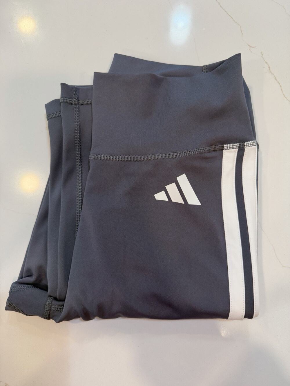 adidas Climacool OPT ESS 3S L Tight Fit Leggings Onix White Stripes L KB7380